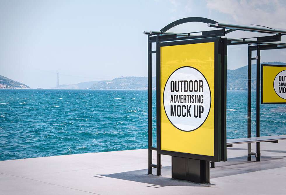 Bus Shelter Advertising Outdoor Dubai | Black Lion Sign